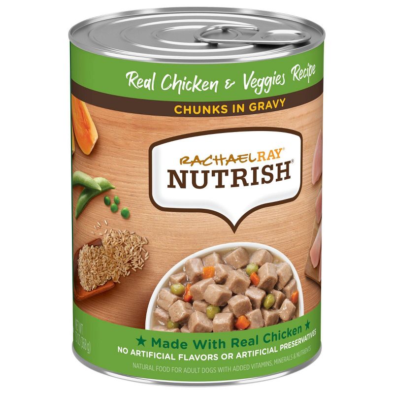 Rachael Ray Nutrish Chunks in Gravy with Chicken &#38; Vegetable Flavor Singles Wet Dog Food - 13oz, 4 of 13
