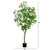 Nearly Natural 7-ft Artificial Greco Citrus Tree with Real Touch Leaves - 2 of 4