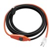 VEVOR Pipe Heating Cable, 3FT 7W/FT Heat Tape for Pipes with Built-in Thermostat, Water Pipe Heat Cable Protects PVC Hose, Orange - 2 of 4
