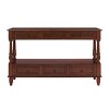 54" Solid Wood Narrow Console Table with Storage, Modern 2-Tier Sofa Table, Entryway Table for Living Room, Hallway, or Foyer-Panipeachy - 3 of 4