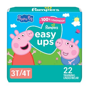 Easy Ups Girls' Disposable Training Underwear - (Select Size and Count) - 1 of 4