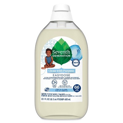 Image of Seventh Generation EasyDose Ultra Concentrated Baby Laundry Detergent - Free & Clear - 23.1 fl oz