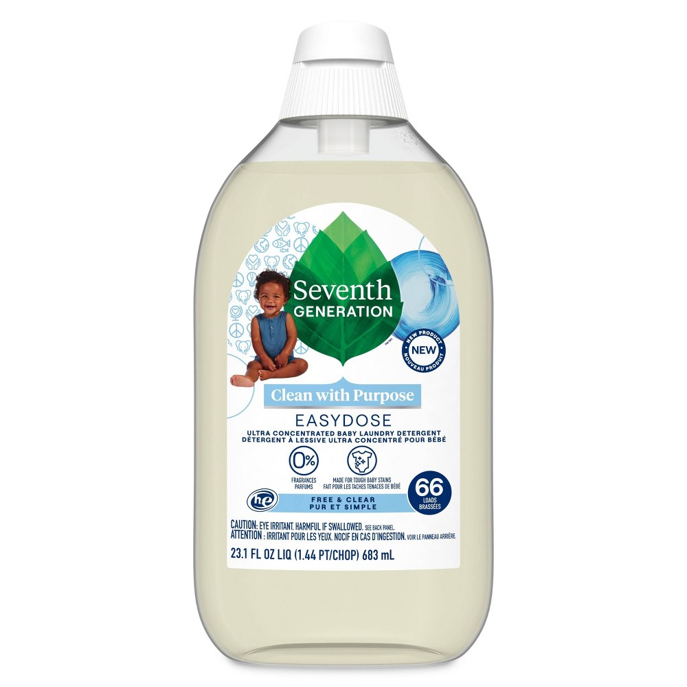 Seventh Generation EasyDose Ultra Concentrated Baby Laundry Detergent - Free & Clear - 23.1 fl oz