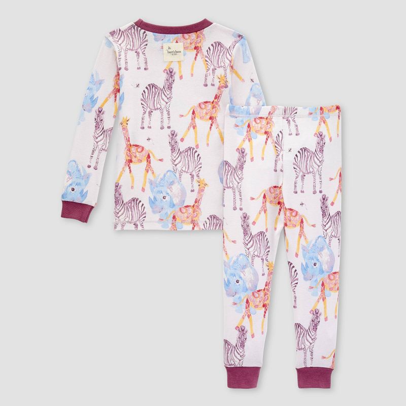 Burt's Bees Baby® Toddler 2pc Wild Safari Organic Cotton Snug Fit Pajama Set, 3 of 8