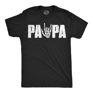 Womens Funny T Shirts Papa Bones Sarcastic Halloween Graphic Novelty Tee For Men - Crazy Dog Men's T Shirt For Halloween Season Black S - 1 of 4