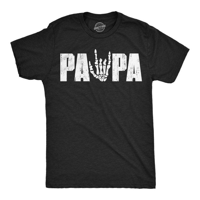 Mens Funny T Shirts Papa Bones Sarcastic Halloween Graphic Novelty Tee For Men - Crazy Dog Men's T Shirt For Halloween Season Black S