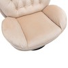 Sapphtopaz Modern Accent Chair with Ottoman, Velvet Upholstered TV Lounge Chair with Metal Legs, Comfortable Chair for Bedroom, Living Room - 2 of 4