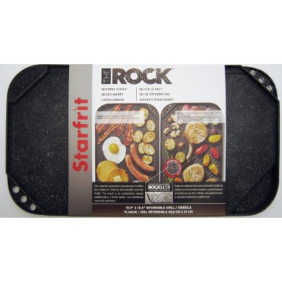 Black Aluminum Non-Stick Reversible Grill Griddle