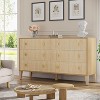 Tribesigns 55" Chest Cabinet of Drawers, 6-Drawer Double Wide Dresser with Solid Wooden Legs for Closet, Living Room, Entryway - 2 of 4