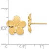 Black Bow Jewelry 14mm Diamond Cut Plumeria French Wire Earrings in 14k Yellow Gold - 4 of 4