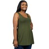 24seven Comfort Apparel Plus Size Sleeveless Tunic Tank Top - 2 of 3