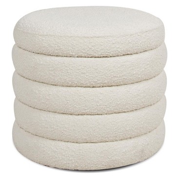 OUTSUPPLY Storage Ottoman, Hidden Compartment, Non-Slip Feet, Medium Firm Seat for Living Room