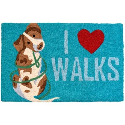 Jellybean I Luv Walks Indoor & Outdoor Rug - Stylish, Durable, and Perfect for Any Space, Adding Comfort & Color to Your Home or Patio 21" X 33"