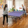 GustoWave Portable Ping Pong Table,Professional Indoor/Outdoor Table Tennis Tables with Net,2 Table Tennis Paddles and 3 Balls - 3 of 4