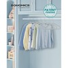 50-Pack Kids Velvet Hangers, 14x8 Inch Non-Slip Children's Hangers with Wide Shoulder Notches & Swivel Hook, Space-Saving Closet Organizers, Dove Gray - 2 of 4