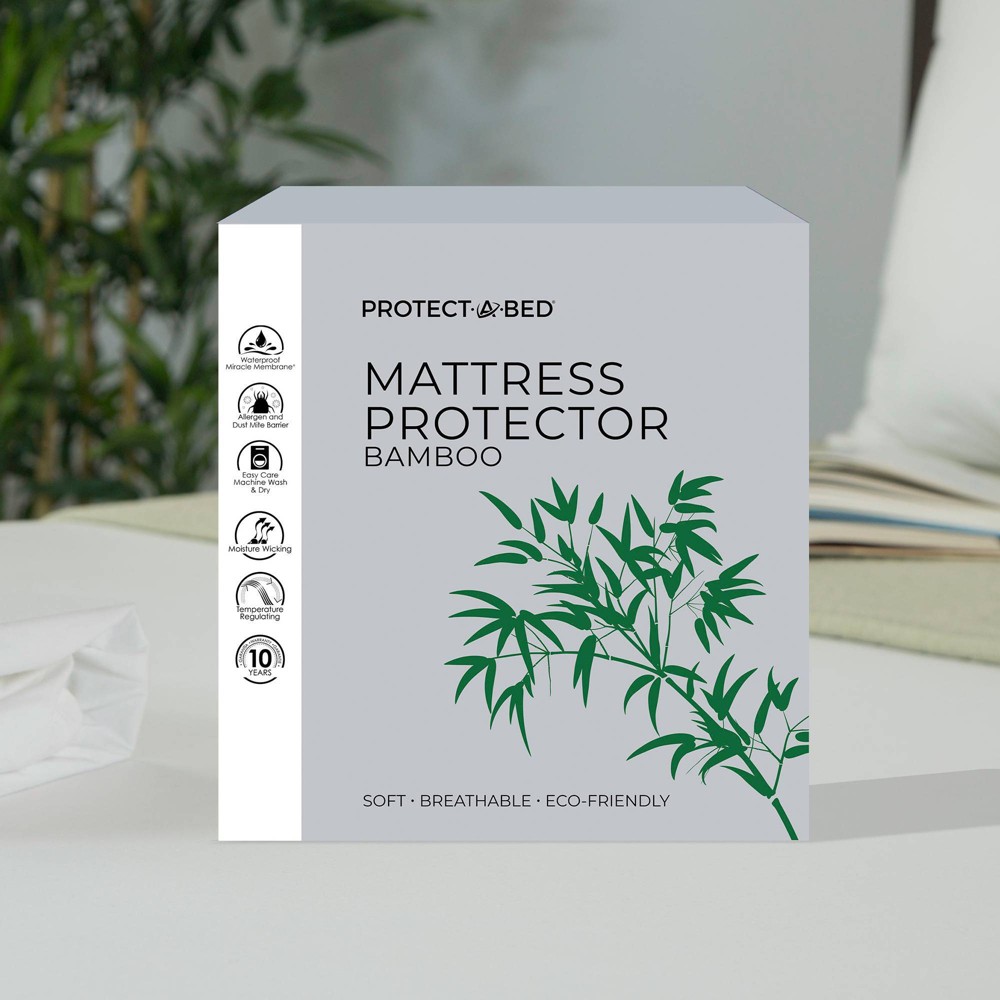 Photos - Mattress Cover / Pad Protect-A-Bed Queen Rayon from Bamboo Jersey Mattress Protector  