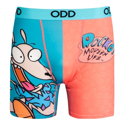 Odd Sox, Funny Men's Boxer Briefs Underwear, Rocko's Modern Life Novelty  Print, Adult, XXX-Large