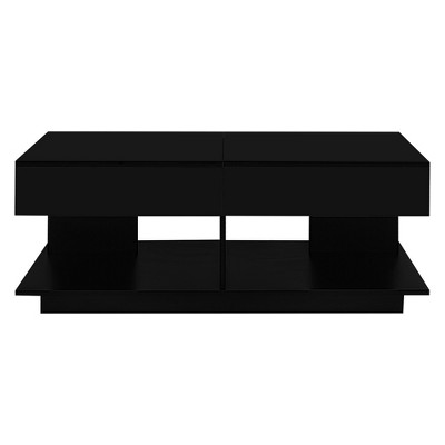 Anybear 41.3''-76.7'' Extendable Coffee Table, Efficient Coffee Table with Multiple Storage Compartments