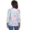 Alfred Dunner Womens Butterfly Crewneck Three Quarter Sleeves Top - 2 of 4