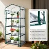 Aoodor 27x19x63 Inch 4 Tier Upgrade Greenhouse with Protective PE/PVC Base for Tidier and Cleaner Indoor Outdoor Gardening - 4 of 4