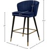 Meridian Furniture,Cassie Navy Velvet Stool, Set of 2 - 4 of 4