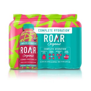 Roar Organic Electrolyte Infusions - Usda Organic - Cucumber Watermelon - 18 Fl Oz (Pack of 12) - 1 of 4
