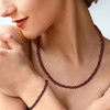 EVERLY JEWELRY | Silver Gemstone Necklace and Bracelet Set, 19 in + 8.25 in- Multiple Gemstone & Metal Color Options - 4 of 4