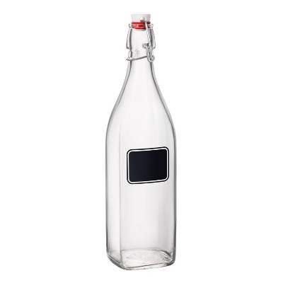 Bormioli Rocco Frigoverre 33.75 Ounce Glass Jug/Pitcher w/ Airtight Lid, Frosted Lid