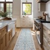 Washable Area Rug, Boho Floral Soft Rugs for Living Room, Non Slip Low Pile Carpet for Bedroom, Dining Room, Nursery, Hallway - 4 of 4