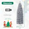 Costway 7 FT Pre-Lit Christmas Tree Hinged Slim Pencil w/ 350 LED Lights 670 Branch Tips - 4 of 4