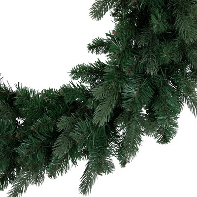 Lush Eden Pine 26" Artificial Christmas Wreath with Ribbon Accents
