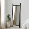 Lirago Solid Wood Ladder Rectangular Black Full Length Mirror Frameless Design with Tempered Glass 0.78" D x 21" W x 64" H - 4 of 4