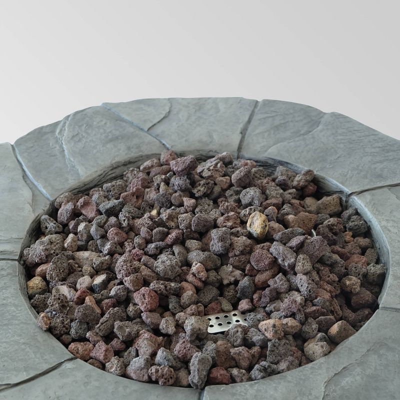Angeles Outdoor Circular Fire Pit - Gray - Christopher Knight Home, 5 of 8