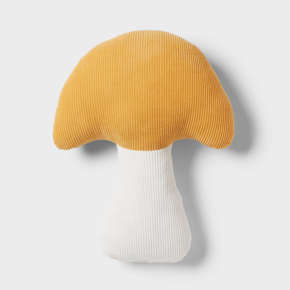 Photos - Pillow Mushroom Shaped Decorative  Ivory/Honey Yellow - Room Essentials™