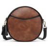Generic Vegan Leather Crossbody Bags for Women Circle Cross Body Shoulder Bag Purses Handbags with Adjustable Straps - 2 of 4