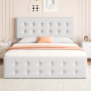 Bed Frame with 4 Storage Drawers and Headboard - 1 of 4