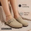 CUSHIONAIRE Women's Hana Cork footbed clog with Genuine Leather upper, Faux Fur lining, and +Comfort - 3 of 4