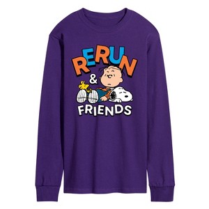 Men's - Peanuts - Rerun And Friends Long Sleeve Graphic T-Shirt - 1 of 3