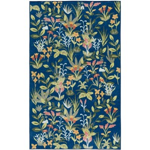 Martha Stewart Floral MSRW192  Machine Washable Skid-Resistant Power Loomed Indoor Rugs - 1 of 4