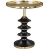 Anomaly Side Table Gold - ZM Home: Polished Steel, Modern Pedestal, 22" Height - 3 of 4