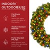 Best Choice Products Artificial Pre-Lit Fir Christmas Wreath Decoration w/ Multicolor Lights, Tips - 4 of 4