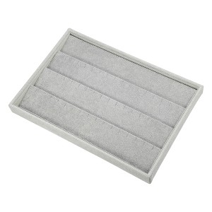 Unique Bargains Velvet Earring Jewelry Tray Stackable Storage Tray Showcase for Rings Earrings 1 Pc - 1 of 4