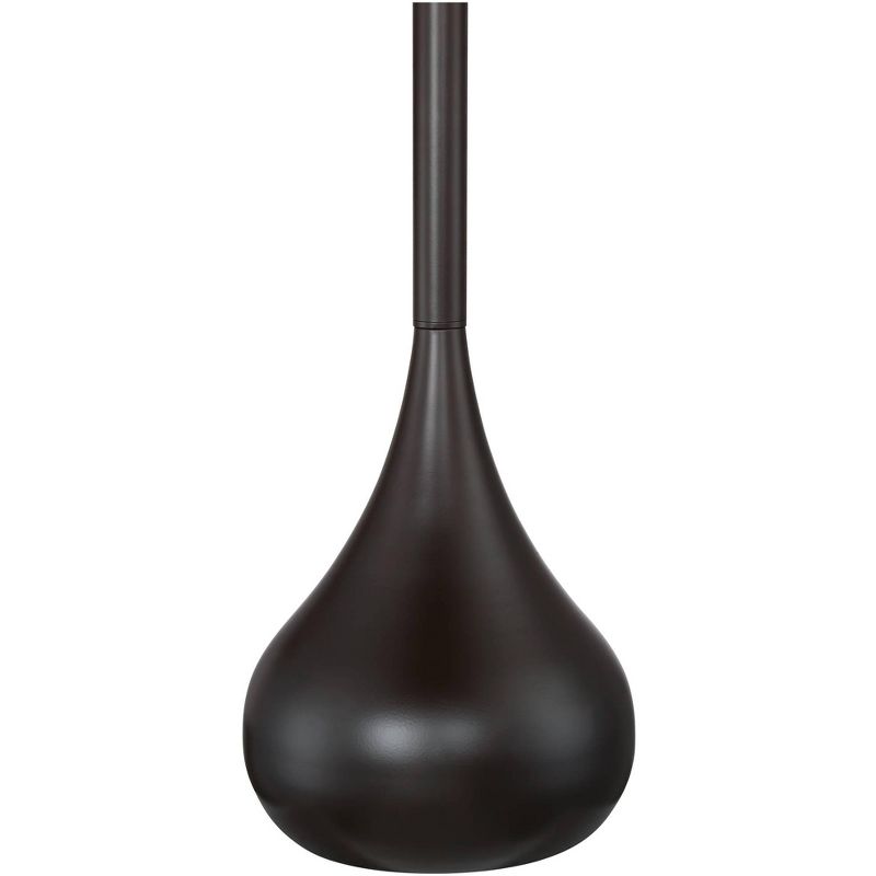 Possini Euro Design Moderne Mid Century Modern 62" Tall Droplet Floor Lamp with Smart Socket Bronze Beige Cylinder Shade for Living Room, 3 of 7