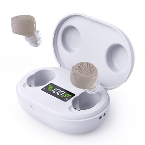 MEDca Digital Hearing Aids Rechargeable, ITE Hearing Amplifier Set and Sound Assist for Adults and Seniors, OTC, Intelligent Feedback & Noise Redction - 1 of 4