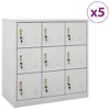 vidaXL Locker Cabinet Storage Cabinet File Cabinet 5 Pcs Gray Steel - 2 of 4