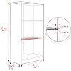GlasFlength Decorative Bookshelf, Spacious Space and Adjustable Shelf, Open Bookshelves for Bedroom, Living Room, Home Office，Gray，24.4"*11.6"*44.1" - 2 of 4