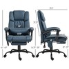 Massage Office Chair with 6 Vibrating Points, High Back Reclining Office Chair with Footrest and Remote - 3 of 4