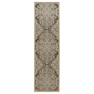 Oriental Weavers Intrigue INT11 Gold/ Beige Indoor Area Rug - 2'3" x 7'6"