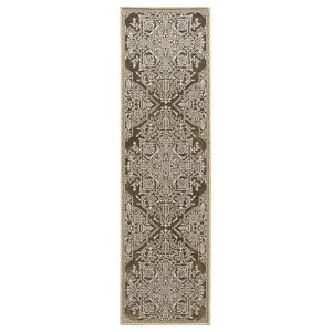 Oriental Weavers Intrigue INT11 Gold/ Beige Indoor Area Rug - 2'3" x 7'6" - 1 of 4