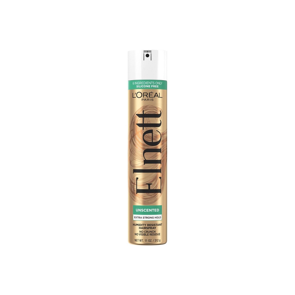 Photos - Hair Styling Product LOreal L'Oreal Paris Elnett Satin Extra Strong Hold Unscented Hair Spray - 11oz 